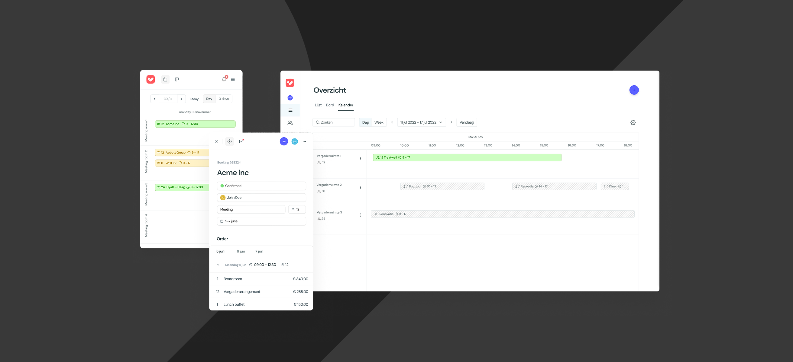 Screenshot of the CRM interface in the VenueSuite software on a graphic grey background.